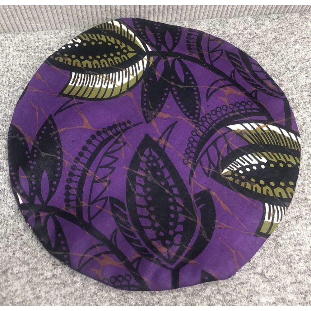 Split Pea Dorcas Women’s Hat African Print Purple Circle Black History Month